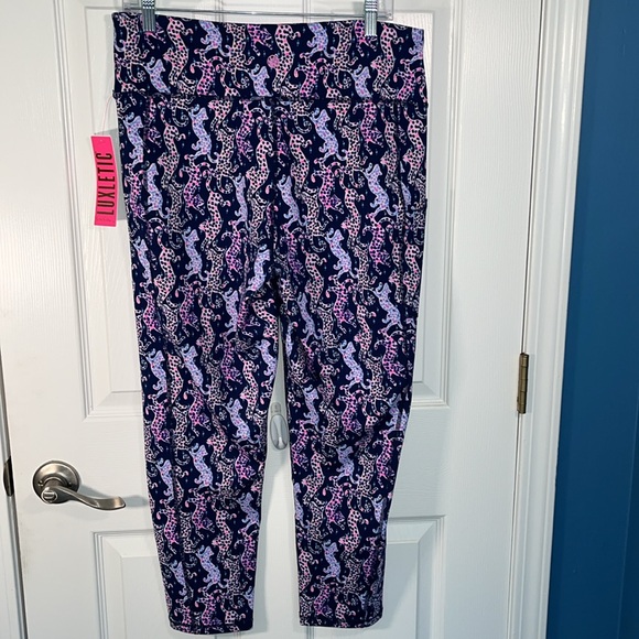 Lilly Pulitzer weekend, high-rise leggings, oyster bay navy on the catwalk XL - Picture 3 of 4